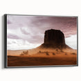 Rustic Desert Wall Art – Monument Rock in Dusty Desert Landscape Scene