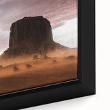 Rustic Desert Wall Art – Monument Rock in Dusty Desert Landscape Scene