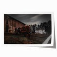 Rustic Farmhouse Wall Art – Vintage Tractor and Abandoned Barn Scene