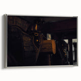 Rustic Saddle Wall Art – Vintage Leather Saddle in Cozy Barn Setting