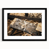 Rustic Woodworking Wall Art – Artisan Wood Shavings in Workshop