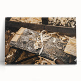 Rustic Woodworking Wall Art – Artisan Wood Shavings in Workshop