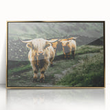 Highland Cows Rustic Wall Art – Farmhouse Nature-Inspired Decor Print