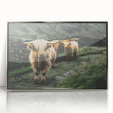 Highland Cows Rustic Wall Art – Farmhouse Nature-Inspired Decor Print