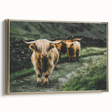 Highland Cows Rustic Wall Art – Farmhouse Nature-Inspired Decor Print