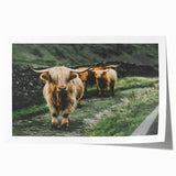 Highland Cows Rustic Wall Art – Farmhouse Nature-Inspired Decor Print