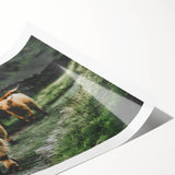 Highland Cows Rustic Wall Art – Farmhouse Nature-Inspired Decor Print