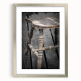 Antique Wooden Chair: Classic Rustic Wall Art Print