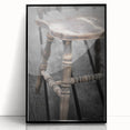 Antique Wooden Chair: Classic Rustic Wall Art Print