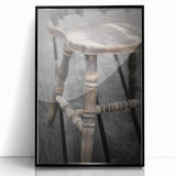 Antique Wooden Chair: Classic Rustic Wall Art Print