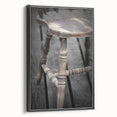 Antique Wooden Chair: Classic Rustic Wall Art Print