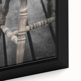 Antique Wooden Chair: Classic Rustic Wall Art Print