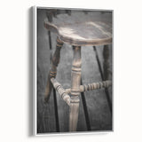 Antique Wooden Chair: Classic Rustic Wall Art Print