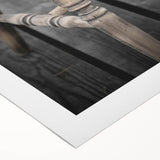 Antique Wooden Chair: Classic Rustic Wall Art Print