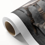 Antique Wooden Chair: Classic Rustic Wall Art Print