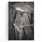 Antique Wooden Chair: Classic Rustic Wall Art Print