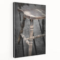 Antique Wooden Chair: Classic Rustic Wall Art Print