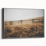 Windblown Prairie Grass Rustic Wall Art – Farmhouse Landscape Decor Print