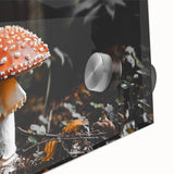 Forest Mushroom Close-Up Rustic Wall Art – Farmhouse Nature Decor Print