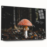 Forest Mushroom Close-Up Rustic Wall Art – Farmhouse Nature Decor Print