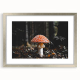 Forest Mushroom Close-Up Rustic Wall Art – Farmhouse Nature Decor Print