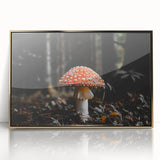 Forest Mushroom Close-Up Rustic Wall Art – Farmhouse Nature Decor Print