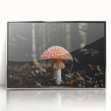 Forest Mushroom Close-Up Rustic Wall Art – Farmhouse Nature Decor Print