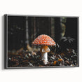 Forest Mushroom Close-Up Rustic Wall Art – Farmhouse Nature Decor Print