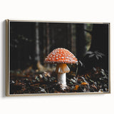 Forest Mushroom Close-Up Rustic Wall Art – Farmhouse Nature Decor Print