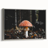 Forest Mushroom Close-Up Rustic Wall Art – Farmhouse Nature Decor Print