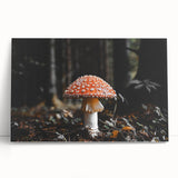 Forest Mushroom Close-Up Rustic Wall Art – Farmhouse Nature Decor Print