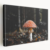 Forest Mushroom Close-Up Rustic Wall Art – Farmhouse Nature Decor Print