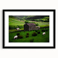 Rustic Wall Art - Farmhouse Barn Landscape with Rolling Green Hills