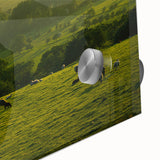 Rustic Wall Art - Sunset Farmhouse Landscape with Grazing Sheep