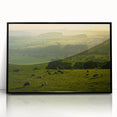 Rustic Wall Art - Sunset Farmhouse Landscape with Grazing Sheep