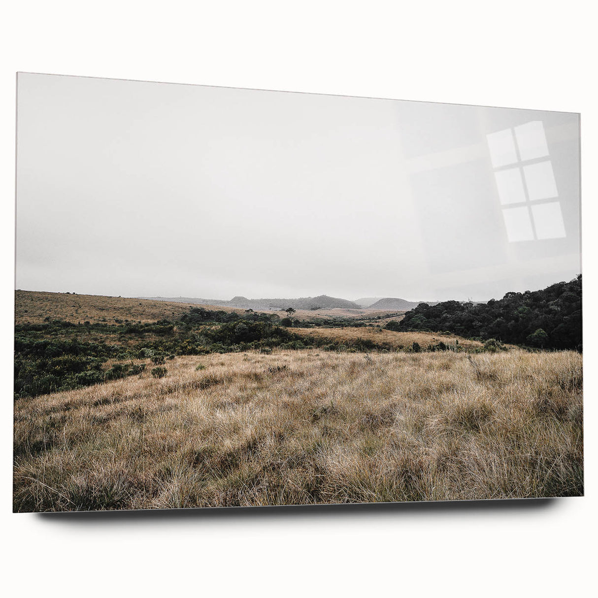 Rustic Wall Art - Minimalist Grassland Landscape for Farmhouse Decor