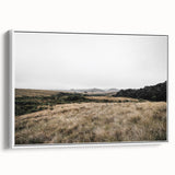 Rustic Wall Art - Minimalist Grassland Landscape for Farmhouse Decor