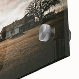 Rustic Wall Art - Vintage Farmhouse Barn with Truck and Dramatic Sky