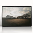 Rustic Wall Art - Vintage Farmhouse Barn with Truck and Dramatic Sky