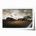 Rustic Wall Art - Vintage Farmhouse Barn with Truck and Dramatic Sky