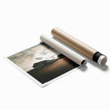 Rustic Wall Art - Vintage Farmhouse Barn with Truck and Dramatic Sky