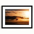 Rustic Wall Art - Golden Sunset Landscape with Misty Rural Scene