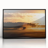 Rustic Wall Art - Golden Sunset Landscape with Misty Rural Scene