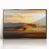 Rustic Wall Art - Golden Sunset Landscape with Misty Rural Scene