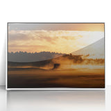 Rustic Wall Art - Golden Sunset Landscape with Misty Rural Scene