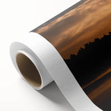 Rustic Wall Art - Golden Sunset Landscape with Misty Rural Scene