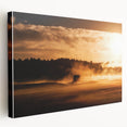 Rustic Wall Art - Golden Sunset Landscape with Misty Rural Scene