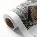 Rustic Wall Art - Snowy Winter Cabin in the Forest for Farmhouse Decor