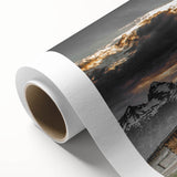 Rustic Wall Art - Barn and Mountain Landscape with Dramatic Sky