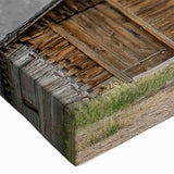 Rustic Wall Art - Barn and Mountain Landscape with Dramatic Sky